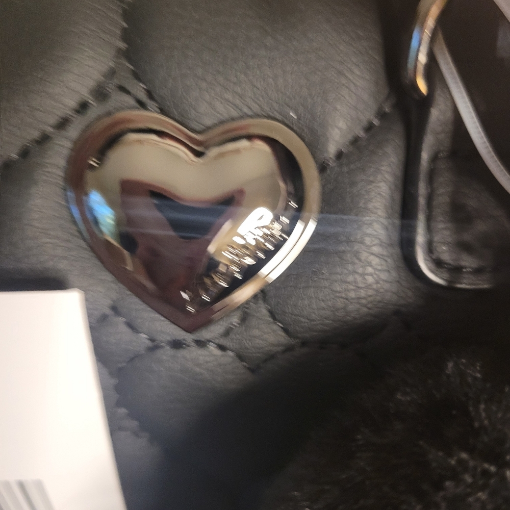 Betsey Johnson Black Quilted Handbag - Picture 3 of 5